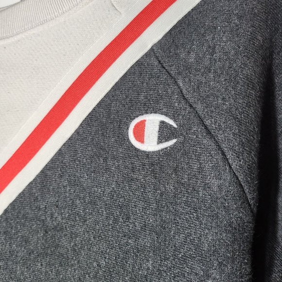 Champion Women's Reverse Weave Colorblock Varsity Pullover Sweatshirt Size Small - Picture 11 of 12